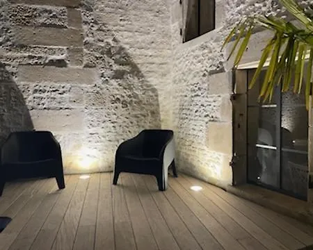 Jolie Maison En Pierres Avec Piscine Et Parking Saint-Gelais Exterior photo